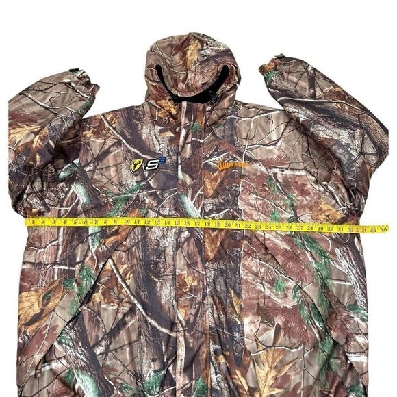 Realtree Camo Mens Hunting Jacket Team Whitetail Quilted Hooded Lightweight 3XL - Picture 6 of 12